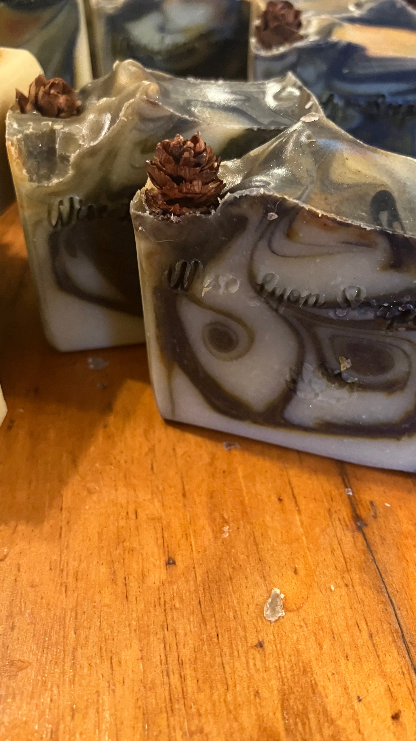 Sugar Pine & Patchouli Natural Soap, organic hemp - Wiselyonsoapworks