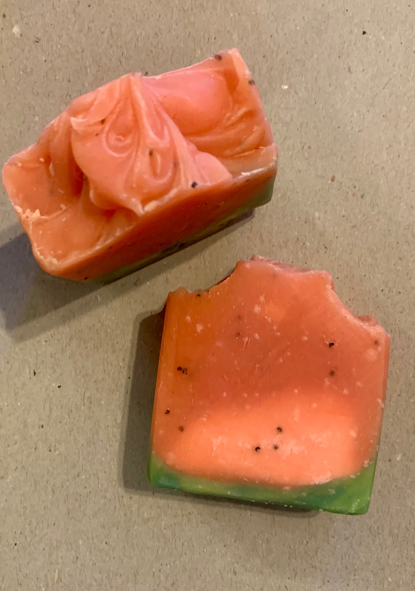 Watermelon Sugar Natural Soap, handmade hemp seed oil - Wiselyonsoapworks