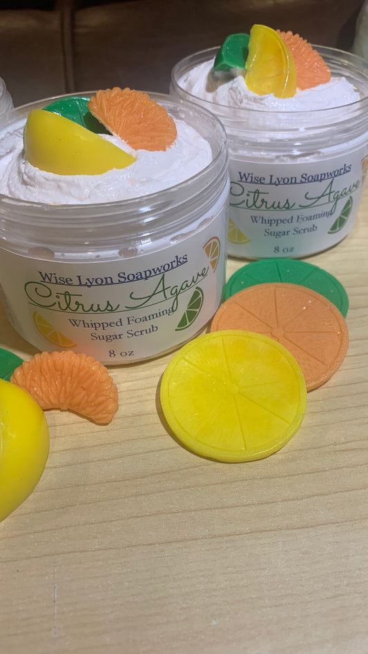 Citrus Agave Whipped Soap Scrub - Wiselyonsoapworks